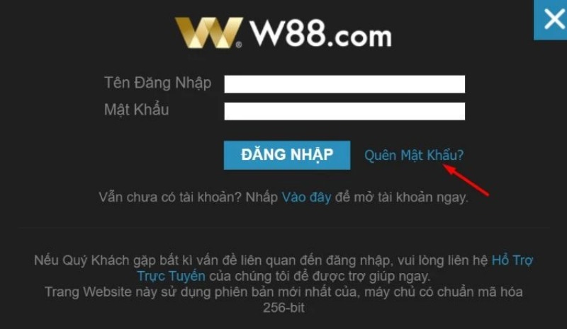 Làm thế nào nếu như quên mật khẩu