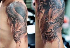 Mộng thấy xăm hình rồng trên 2 cánh tay thì đánh số 86